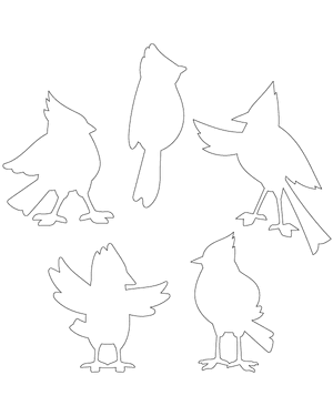 Cartoon Cardinal Patterns