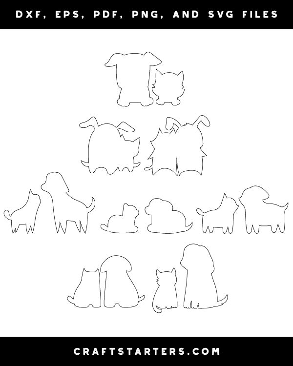 Cartoon Cat And Dog Patterns