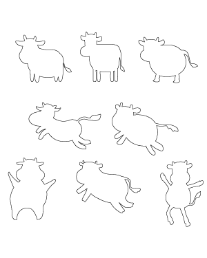 Cartoon Cow Patterns