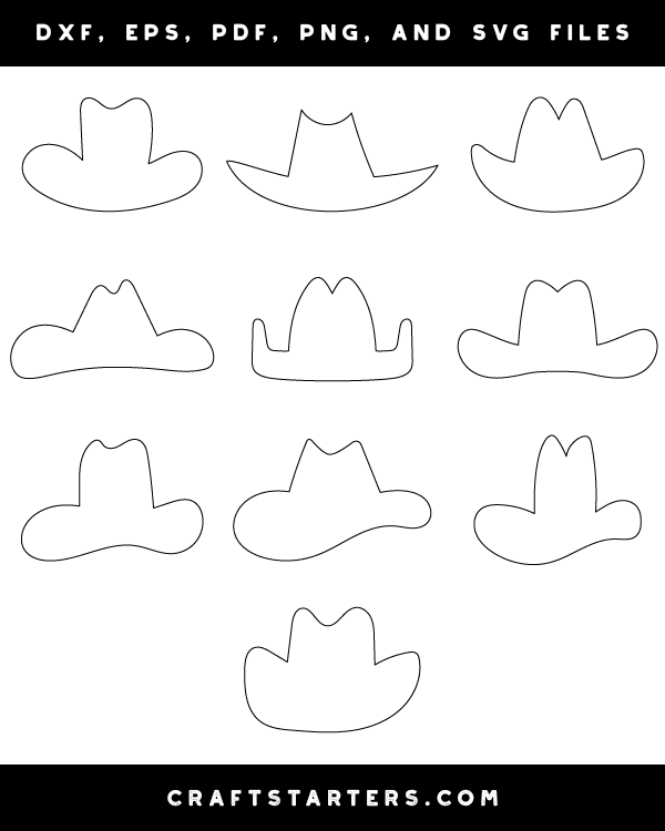 Cartoon Cowboy Hat Patterns