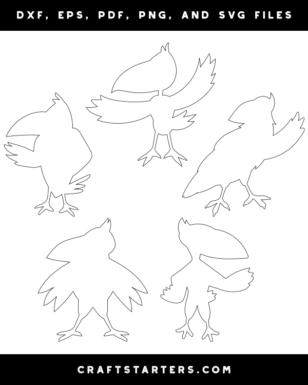 Cartoon Crow Patterns