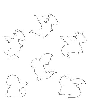 Simple Dragon Outline png images | PNGEgg