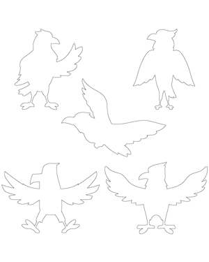 Cartoon Eagle Patterns