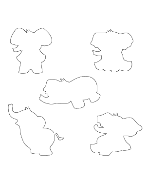 Cartoon Elephant Patterns