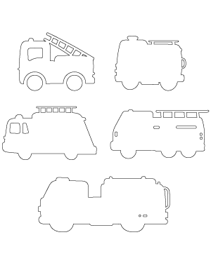 Cartoon Fire Truck Patterns