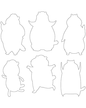 Cartoon Groundhog Patterns