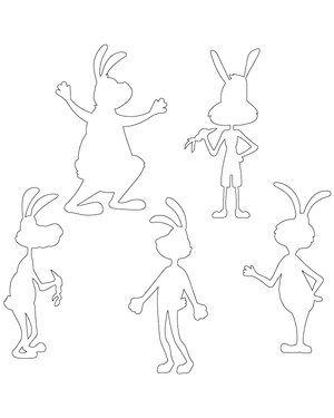 Cartoon Hare Patterns