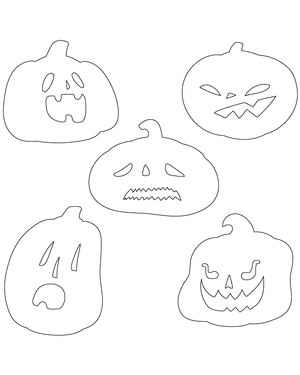 Cartoon Jack-o'-lantern Patterns