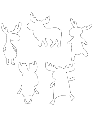 Cartoon Moose Patterns