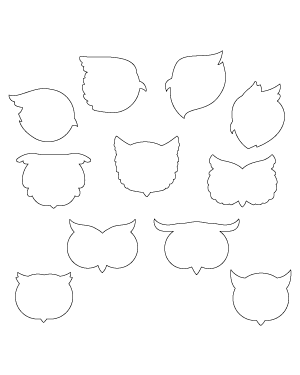 Cartoon Owl Head Patterns