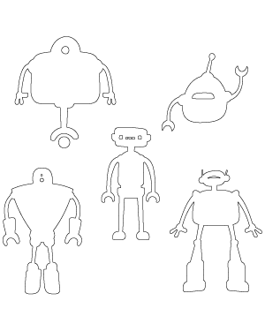 Cartoon Robot Patterns