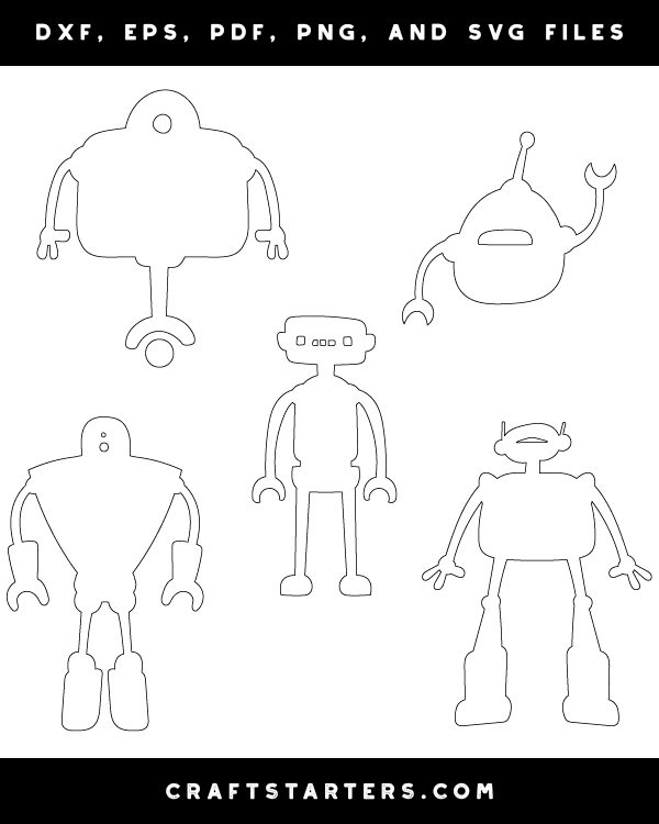 Cartoon Robot Patterns