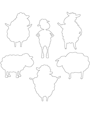 Cartoon Sheep Patterns