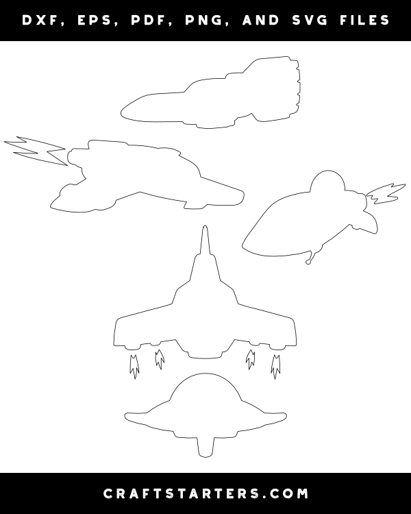 Cartoon Spaceship Patterns