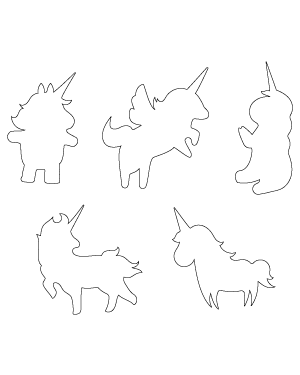 Cartoon Unicorn Patterns