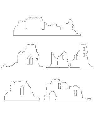 Castle Wall Ruins Patterns