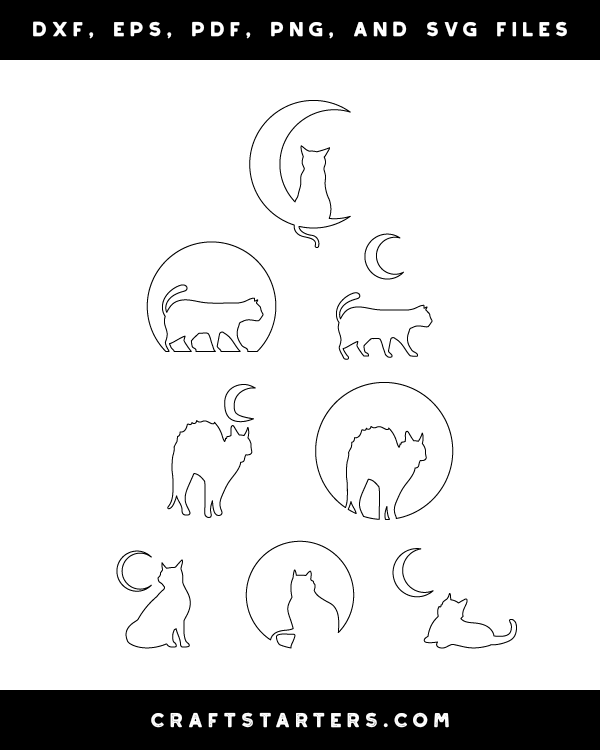 Cat And Moon Patterns