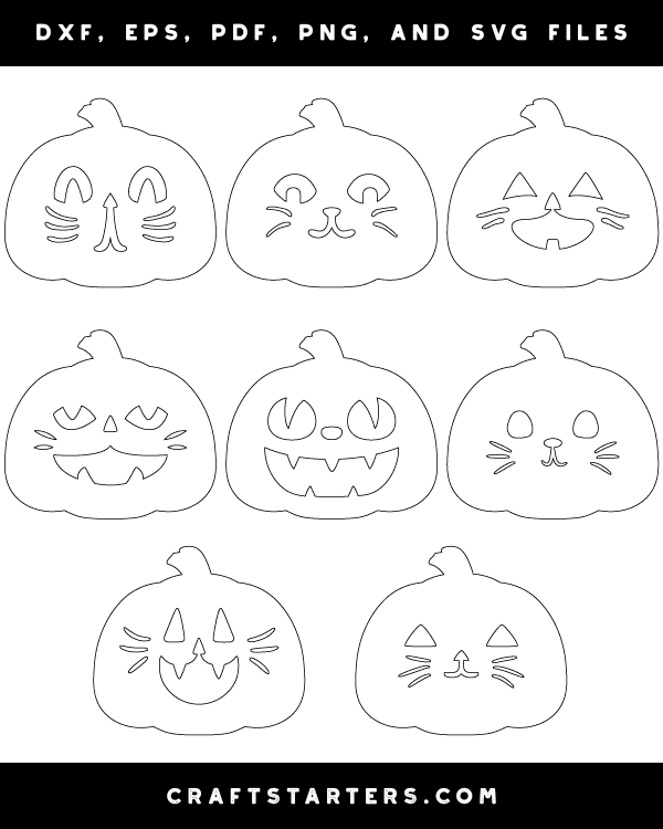 Cat Face Jack-o'-lantern Patterns