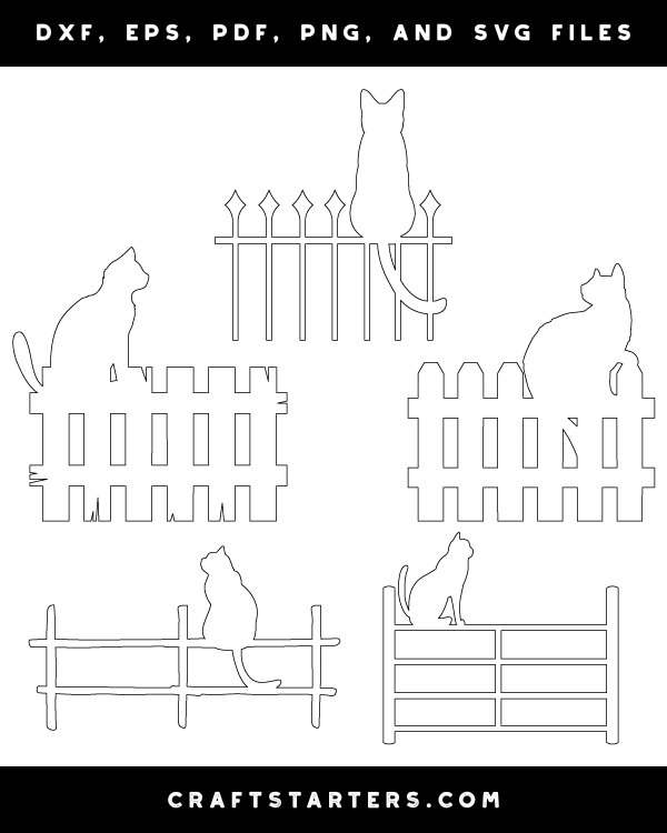 Cat Sitting on Fence Patterns
