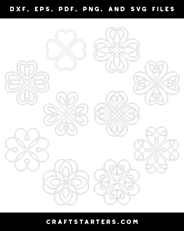 Celtic Four Leaf Clover Patterns