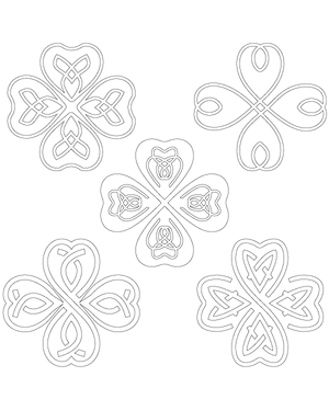 Celtic Knot Four Leaf Clover Patterns