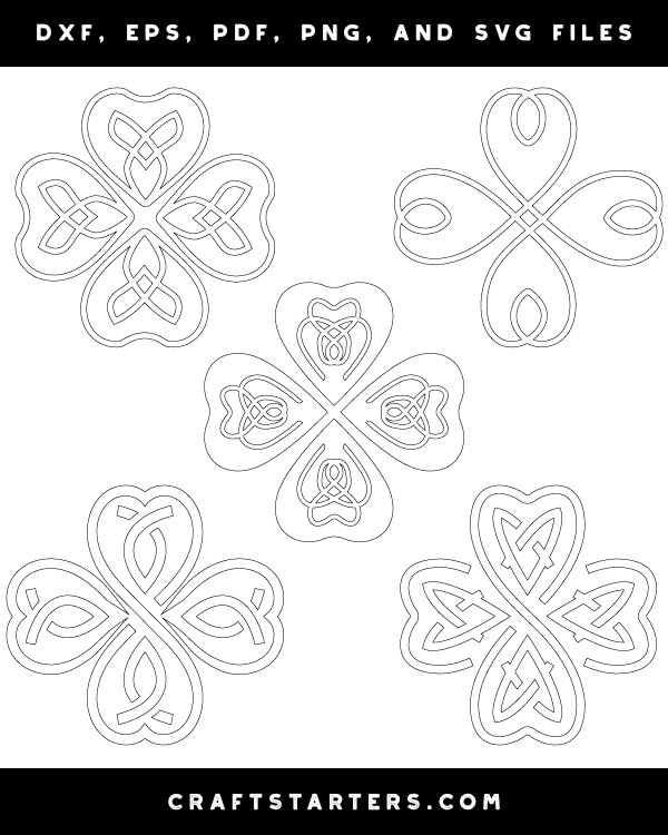 Celtic Knot Four Leaf Clover Patterns