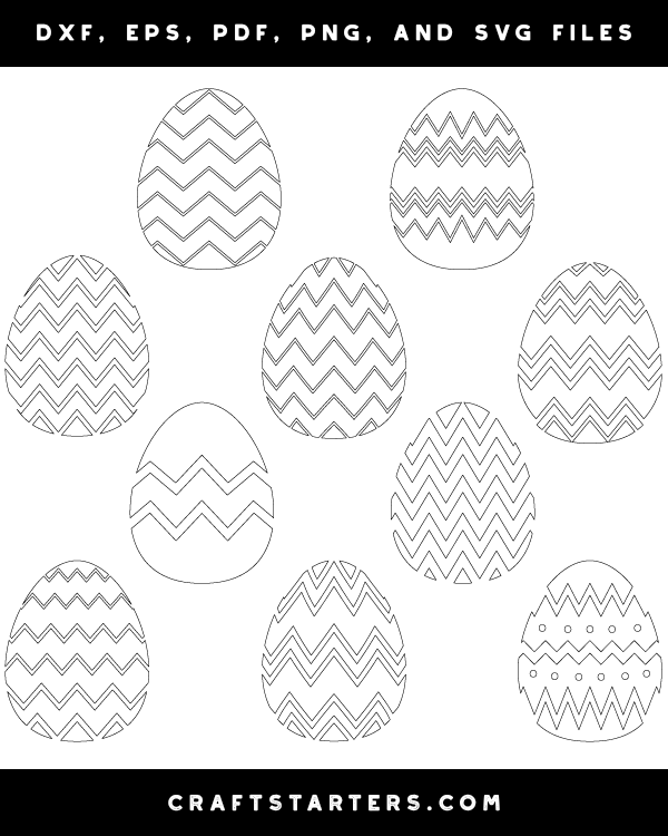 Chevron Easter Egg Patterns