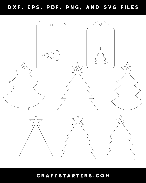 Christmas Tree Gift Tag Patterns