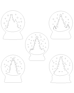 Christmas Tree Snow Globe Patterns