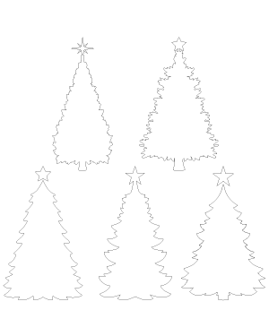Christmas Tree with a Star Patterns