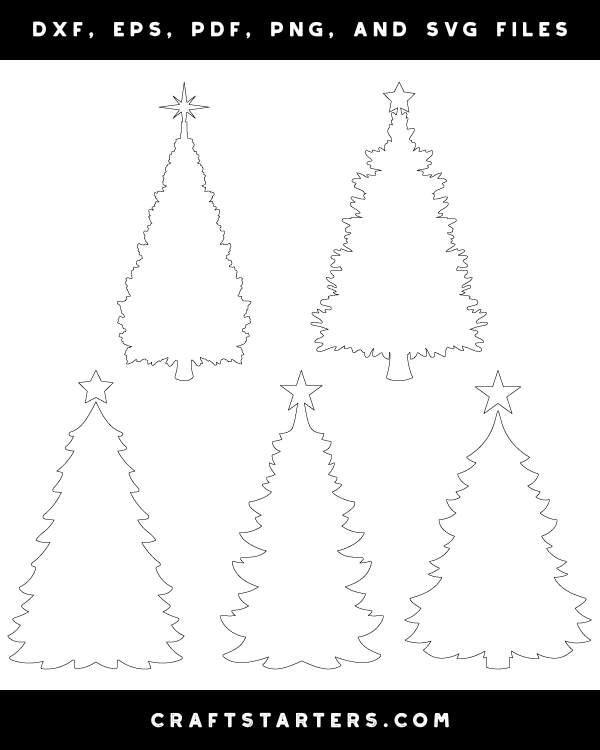 Christmas Tree with a Star Patterns