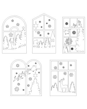 Christmas Window Scene Patterns