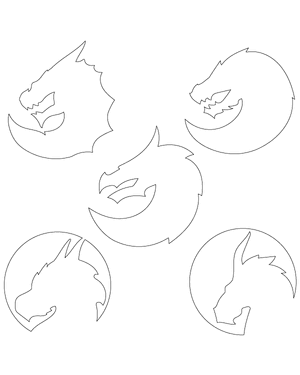 Circular Dragon Head Patterns