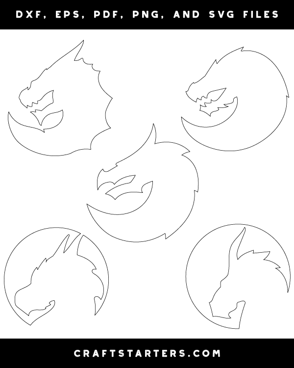 Circular Dragon Head Patterns