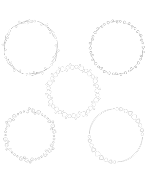 Circular Heart Border Patterns