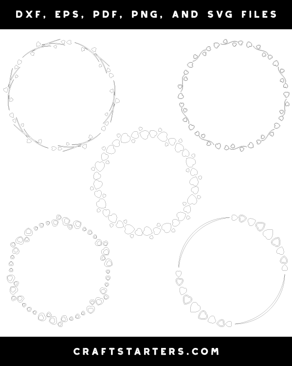 Circular Heart Border Patterns