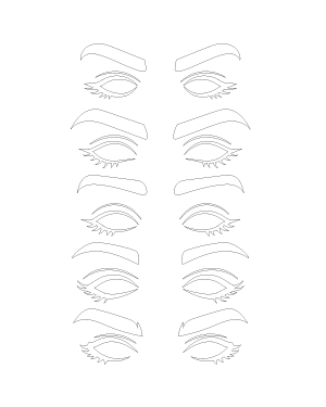 Closed Female Eyes Patterns