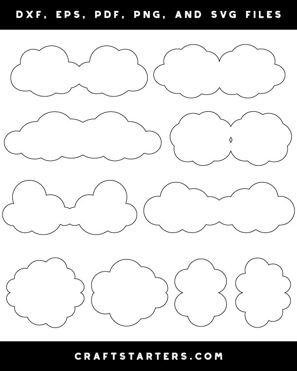 Cloud Shaped Card Patterns