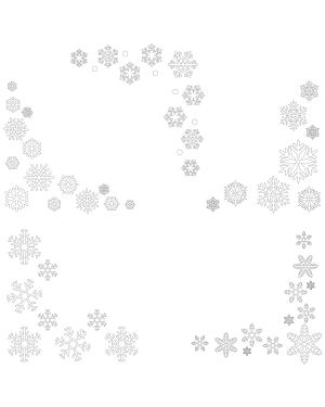 Corner Snowflake Border Patterns