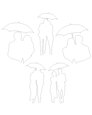 Couple with Umbrella Patterns