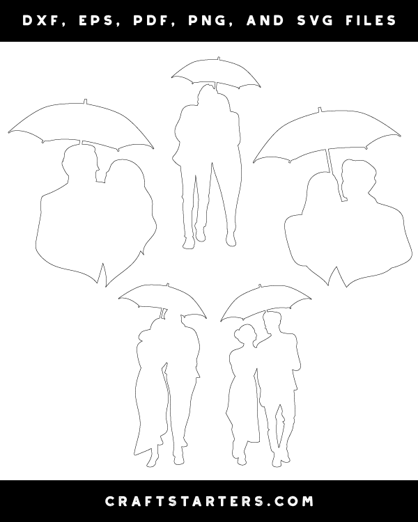 Couple with Umbrella Patterns