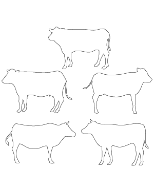 Cow Side View Patterns