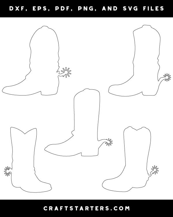 Cowboy Boot with Spur Patterns