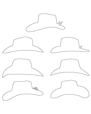 Cowboy Hat Side View Patterns