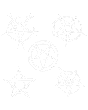 Creepy Pentagram Patterns