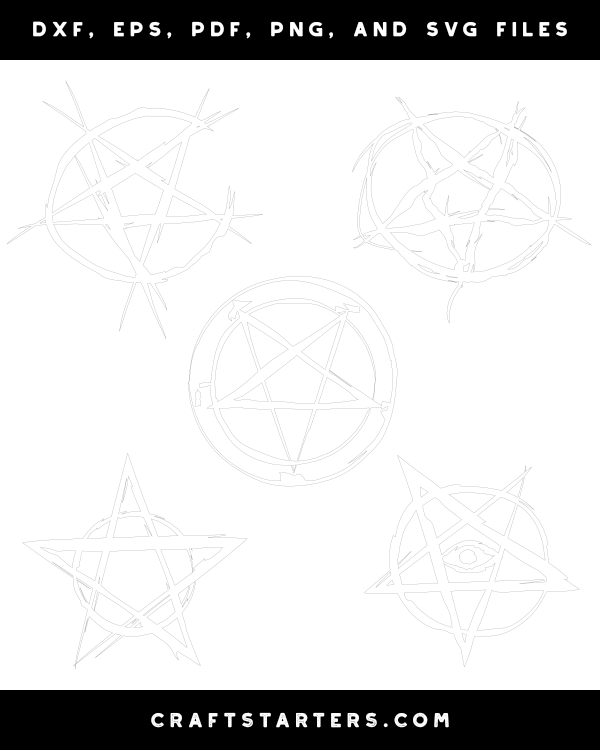 Creepy Pentagram Patterns