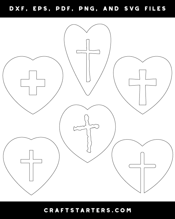 Cross Inside Heart Patterns