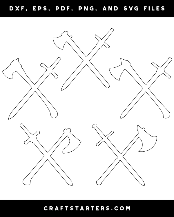 Crossed Axe and Sword Patterns