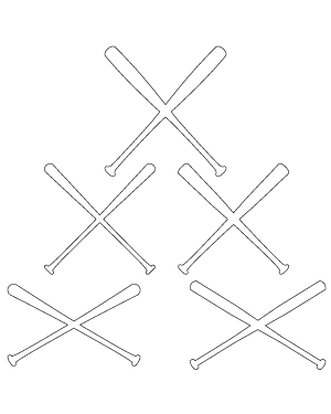 Crossed Baseball Bats Patterns