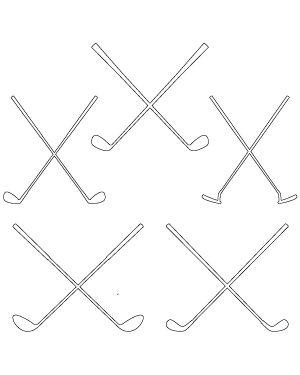Crossed Golf Clubs Patterns